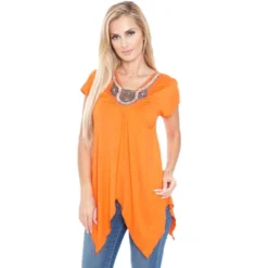 Women's Embellished V-Neck Fenella Top Tunic - White Mark -CUPSHE Store GUEST 02d6ef9b 43a8 4e5e 8b8c 4e77d2337948