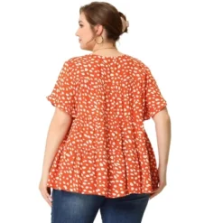 Agnes Orinda Women's Plus Size Peplum Babydoll Round Neck Flutter Sleeve Leopard Print Business Casual Blouse -CUPSHE Store GUEST 03f2acca ab5c 4b23 b30e 9c6205039637