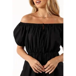 Petal And Pup Destiny Off Shoulder Romper - Black XS -CUPSHE Store GUEST 04621333 b07d 4e8c 8faa 4efebc9f0cb5