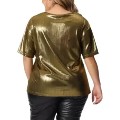 Agnes Orinda Women's Plus Size Metallic Holographic Concert Carival Party Blouse -CUPSHE Store GUEST 08fe5bbe 652c 4123 b59e adc0b43a6887
