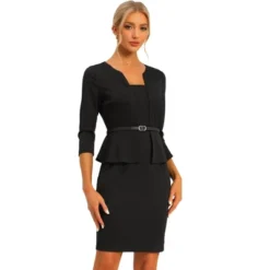 Allegra K Women's Pencil Knee Length 3/4 Sleeve Belted Work Peplum Sheath Dress 11 Allegra K Women's Pencil Knee Length 3/4 Sleeve Belted Work Peplum Sheath Dress -CUPSHE Store GUEST 0dd6855c 5f2b 4039 87f2 43a19e141b34