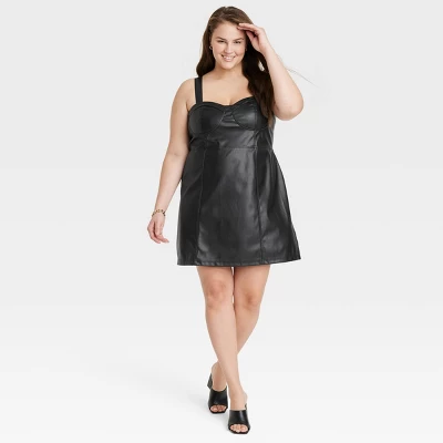 Women's Faux Leather Bodycon Dress - A New Day™ 4 Women's Faux Leather Bodycon Dress - A New Day™ - Image 4