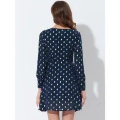 Allegra K Women's Vintage Square Neck Long Puff Sleeve Metallic Dots Print A-Line Dress 9 Allegra K Women's Vintage Square Neck Long Puff Sleeve Metallic Dots Print A-Line Dress -CUPSHE Store GUEST 109857fe 9fed 46fc a01b ff7f848f1ce8