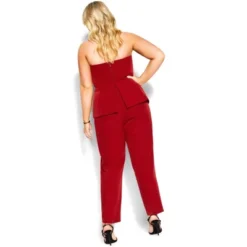 Women's Plus Size Emma Jumpsuit - True Red | CITY CHIC