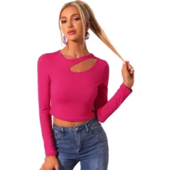 Allegra K Women's Casual Long Sleeve Cut Out Slim Fitted Basic Crop Tops 12 Allegra K Women's Casual Long Sleeve Cut Out Slim Fitted Basic Crop Tops -CUPSHE Store GUEST 155de5c2 193a 4b30 b4c6 5ad5ab2b0a7b