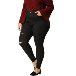 Agnes Orinda Women's Plus Size Mid Rise Zip Fly Skinny Ripped Jeans 12 Agnes Orinda Women's Plus Size Mid Rise Zip Fly Skinny Ripped Jeans -CUPSHE Store GUEST 175f4389 8e66 47ad 9187 498448702320