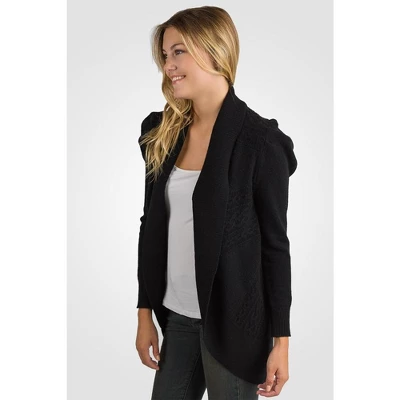 JENNIE LIU Women's 100% Pure Cashmere Long Sleeve Cable-knit Circle Open Cardigan Sweater 2 JENNIE LIU Women's 100% Pure Cashmere Long Sleeve Cable-knit Circle Open Cardigan Sweater - Image 2