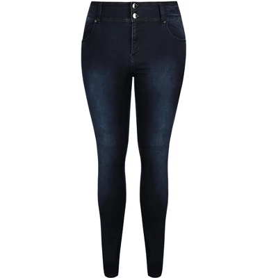 Women's Plus Size Harley Regular Skinny Jean - Denim | CITY CHIC 2 Women's Plus Size Harley Regular Skinny Jean - Denim | CITY CHIC - Image 2