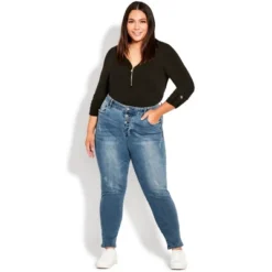 Avenue Women's Plus Size Serendipity Zip Jean - Mid Wash | EVANS 22 Avenue Women's Plus Size Serendipity Zip Jean - Mid Wash | EVANS -CUPSHE Store GUEST 1bbf1e45 9c11 457b ba2b 16c354c610b4