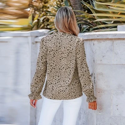 Women's Ditsy Floral Trumpet Sleeve Top - Cupshe 4 Women's Ditsy Floral Trumpet Sleeve Top - Cupshe - Image 4