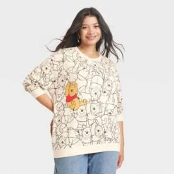Women's Winnie The Pooh AOP Cozy Graphic Sweatshirt - Tan -CUPSHE Store GUEST 1d36d961 f3d7 4ac2 b583 e05e30175d7e