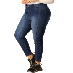 Agnes Orinda Women's Plus Size Mid Rise Stretch Washed Skinny Denim Jeans -CUPSHE Store GUEST 203a5eda dac6 46f7 bdb1 f0343b0f0e64