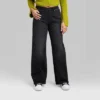 Women's Super-High Rise Wide Leg Baggy Jeans - Wild Fable™ Black Wash