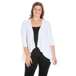 24seven Comfort Apparel Women's Plus Elbow Length Open Cardigan -CUPSHE Store GUEST 24a5433f f5ae 425b aa36 7d28d696fdc2