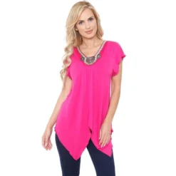 Women's Embellished V-Neck Fenella Top Tunic - White Mark -CUPSHE Store GUEST 281c4ad6 366d 4018 b6c3 82810ce06e94