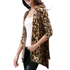 Allegra K Women's Halloween Long Sleeves Open Front Asymmetric Hem Lightweight Cardigan