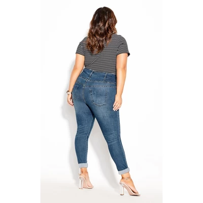 Women's Plus Size Harley Rip Corset Jean - Denim | CITY CHIC 1 Women's Plus Size Harley Rip Corset Jean - Denim | CITY CHIC