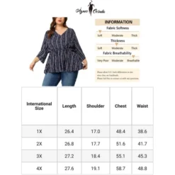 Agnes Orinda Women's Plus Size Peplum Fall V Neck Boho Striped Babydoll Blouses -CUPSHE Store GUEST 2d62c72b d035 4281 a53c 58e36861504f