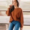Women's Neutral Split Hem Relaxed Sweater - Cupshe -CUPSHE Store GUEST 2dad5795 4ca9 48d2 83b3 3a1291ebc2e2
