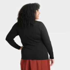 Women's Long Sleeve Slim Fit Corset T-Shirt - Ava & Viv™