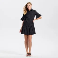 Women's Elbow Sleeve Poplin Mini Shirtdress - Universal Thread™