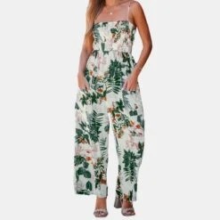 Women's Tropical Smocked Cami Jumpsuit - Cupshe -CUPSHE Store GUEST 30532a5f 5346 403a a4d5 784e0c00bbad