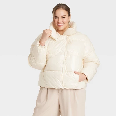 Women's Short Relaxed Puffer Jacket - A New Day™ 5 Women's Short Relaxed Puffer Jacket - A New Day™ - Image 5