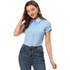 Allegra K Women's Elegant Roll-Up Short Sleeve Work Button-Down Shirts 10 Allegra K Women's Elegant Roll-Up Short Sleeve Work Button-Down Shirts -CUPSHE Store GUEST 3729462b cd70 4ec2 9633 9c495d91e54c