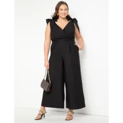 ELOQUII Women’s Plus Size Tie Strap Wide Leg Jumpsuit -CUPSHE Store GUEST 385fb607 c1b9 444a a6d3 6a1f3d4d4989