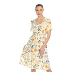 Women's Floral Short Sleeve Knee Length Dress 15 Women's Floral Short Sleeve Knee Length Dress -CUPSHE Store GUEST 39f4ee2a 4e70 4b64 ba5a ff7541f541d3