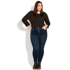 Women's Plus Size Serendipity Zip Jean - Dark Wash | EVANS 5 Women's Plus Size Serendipity Zip Jean - Dark Wash | EVANS -CUPSHE Store GUEST 3fd304ea 5d4e 4522 865e acec633c89de
