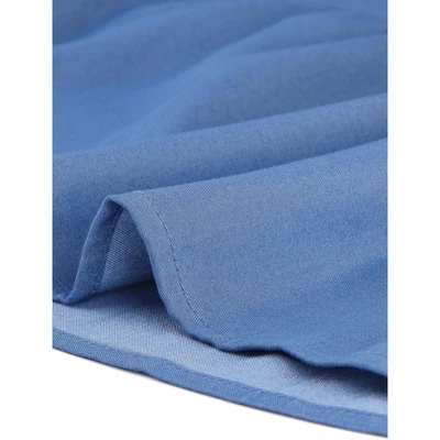 Agnes Orinda Women's Plus Size Babydoll Tiered V Neck Short Sleeve Chambray Dresses 5 Agnes Orinda Women's Plus Size Babydoll Tiered V Neck Short Sleeve Chambray Dresses - Image 5