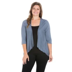 24seven Comfort Apparel Women's Plus Elbow Length Open Cardigan -CUPSHE Store GUEST 45c7908e 4f67 45b7 a92e 1e8f0b9f3126