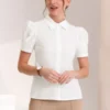 Allegra K Women's Puff Short Sleeve Turn Down Collared Work Office Button Down Shirt -CUPSHE Store GUEST 46427535 a51c 4431 a1ce cecb0eaf33f2