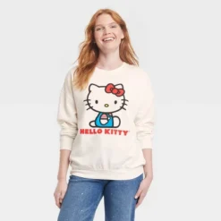 Women's Hello Kitty Cozy Graphic Sweatshirt - White -CUPSHE Store GUEST 4817e297 9f5a 44bd a766 34fcaaa45893