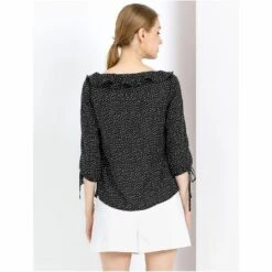 Allegra K Women's Vintage 3/4 Sleeve Boat Neck Ruffled Heart Dots Print Blouse 17 Allegra K Women's Vintage 3/4 Sleeve Boat Neck Ruffled Heart Dots Print Blouse -CUPSHE Store GUEST 48d1df97 0a77 4992 be97 4bd8baca31ff