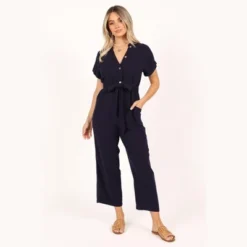 Petal And Pup Womens Archie Jumpsuit - Navy 12