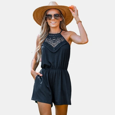 Women's Crochet Lace Cami Romper -Cupshe 7 Women's Crochet Lace Cami Romper -Cupshe - Image 7