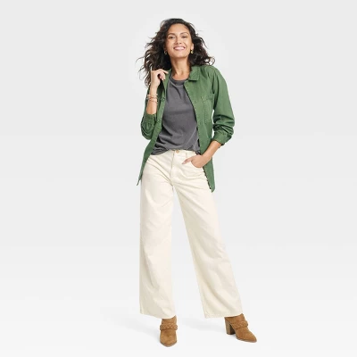 Women's High-Rise Wide Leg Jeans - Universal Thread™ Off-White 2 Women's High-Rise Wide Leg Jeans - Universal Thread™ Off-White - Image 2