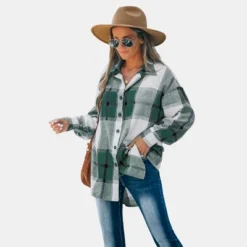 Women's Long Sleeve Plaid Oversized Shirt - Cupshe -CUPSHE Store GUEST 4d1701d0 2d72 4b1e bdcc d676dcf422b0