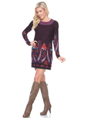 Women's Sandrine Embroidered Sweater Dress - White Mark 9 Women's Sandrine Embroidered Sweater Dress - White Mark - Image 9