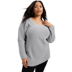 June + Vie By Roaman's Women’s Plus Size Scoopneck Sweater -CUPSHE Store GUEST 54a505b0 d549 4b13 b2f3 e78a26e0648d