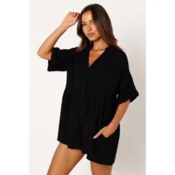Petal And Pup Womens Winny Romper - Black 0
