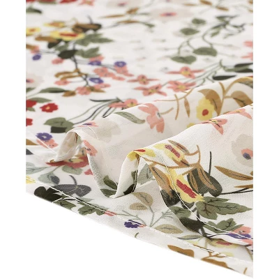 Allegra K Women's Chiffon Ruffle Sleeve Square Neck Floral Print Layered Blouse 5 Allegra K Women's Chiffon Ruffle Sleeve Square Neck Floral Print Layered Blouse - Image 5