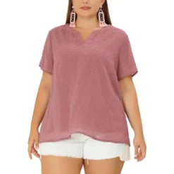 Agnes Orinda Women's Plus Size Pin Dots V-Neck Dressy Trendy Fashion Summer Blouses -CUPSHE Store GUEST 560fb20a 404a 448f baea 9b74d0ba9ad6