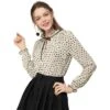 Allegra K Women's Bow Tie Neck Ruffled Collar Printed Long Sleeve Vintage Blouse 12 Allegra K Women's Bow Tie Neck Ruffled Collar Printed Long Sleeve Vintage Blouse -CUPSHE Store GUEST 5874b6a0 c29a 46d9 9941 7f10b4552d11