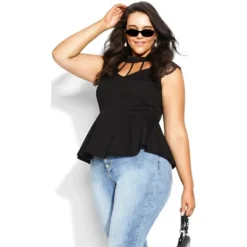 Women's Plus Size Layla Top - Black | CITY CHIC -CUPSHE Store GUEST 5895e6da 78f5 4a7c aa88 1383b5451884