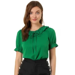 Allegra K Women's Tie V Neck Ruffle Neck Top Puff Sleeve Ruffle Cuff Casual Blouse 17 Allegra K Women's Tie V Neck Ruffle Neck Top Puff Sleeve Ruffle Cuff Casual Blouse -CUPSHE Store GUEST 5c161c47 3b22 4c50 8d59 5da174fc317b
