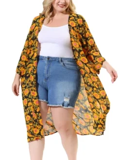 Agnes Orinda Women's Plus Size Floral Long Sleeve Holiday Cardigans -CUPSHE Store GUEST 5eb69f0e 5972 4394 9d8e a54f1f205c63