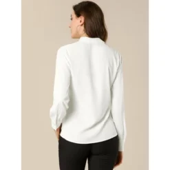 Allegra K Women's Long Sleeve Pleated Tie Neck Office Blouses -CUPSHE Store GUEST 62640149 a3f6 4c7d 8ae5 86bac2bfec3c